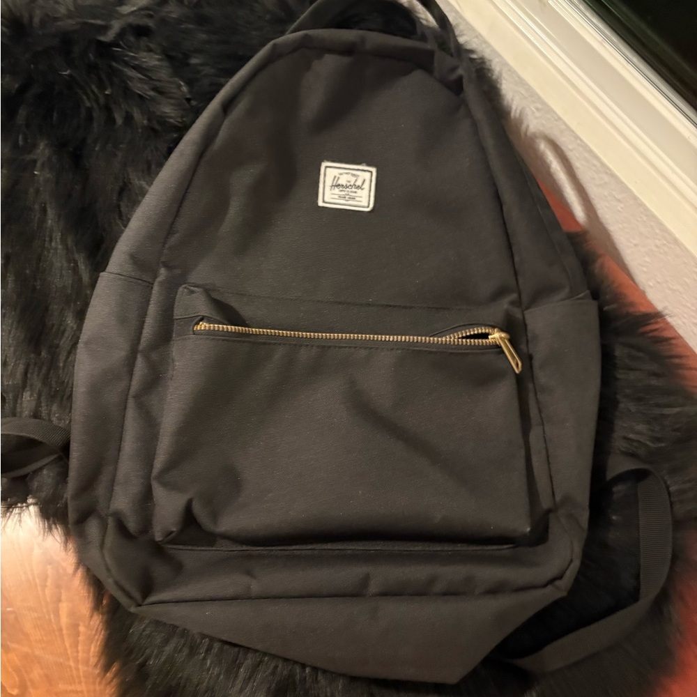 Herschel Supply Company Black Backpack with Gold Accents